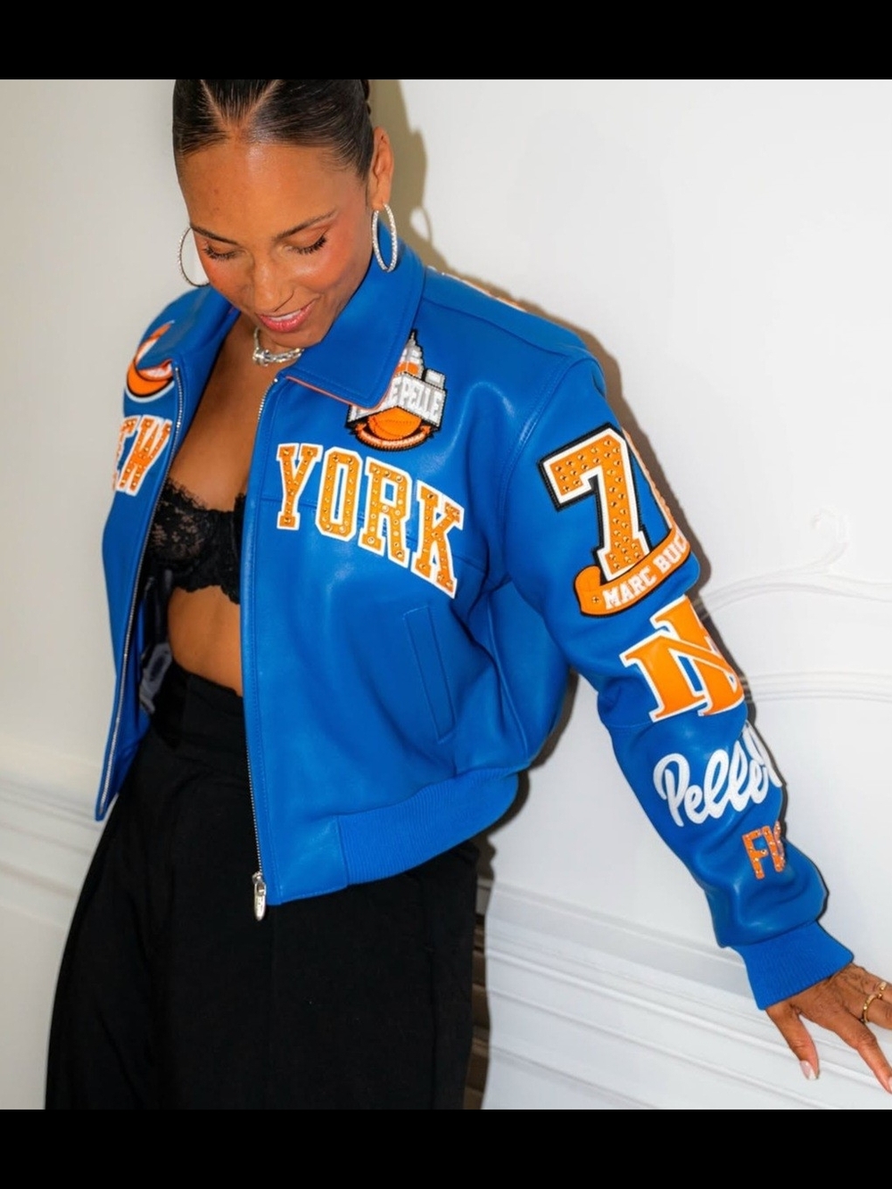 Blue Pelle Pelle New York Knicks Jacket